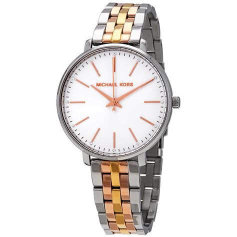 michael kors pyper tri-tone watch|mike kors pyper watch.